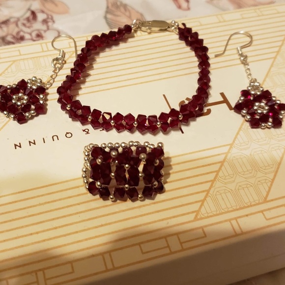 Jewelry - Swarovski crystal and silver hand made, never worn